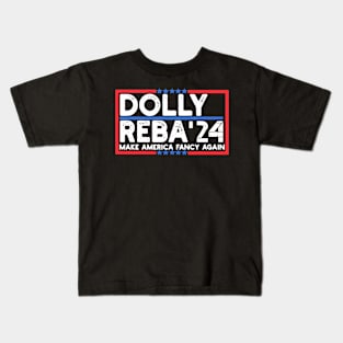 dolly reba 2024 make america fancy again Kids T-Shirt